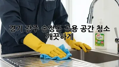 경기 광주 송정동 공용 공간 청소, 깨끗하게!